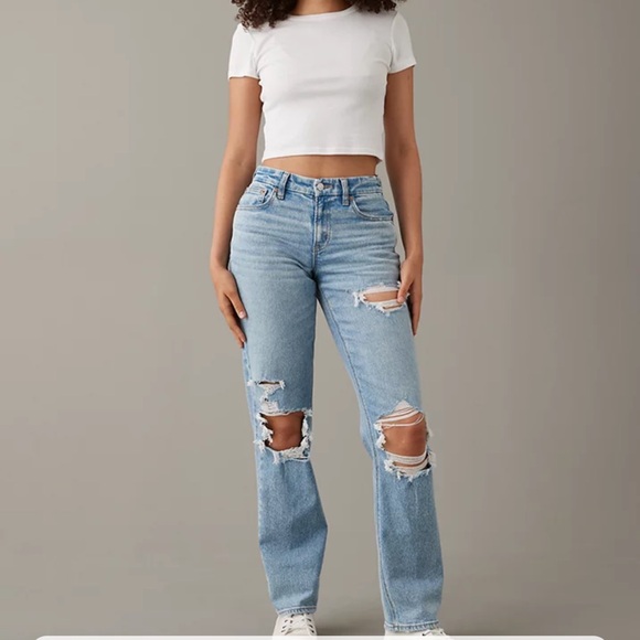 American Eagle Outfitters Denim - AE Curvy 90s Straight size 4